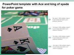Powerpoint template with ace and king of spade for poker game