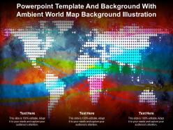 Powerpoint template with ambient world map background illustration ppt powerpoint