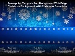 Powerpoint Template With Beige Christmas Background With Christmas Snowflake