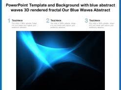 Powerpoint template with blue abstract waves 3d rendered fractal our blue waves abstract