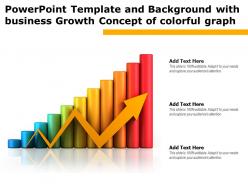Powerpoint template with business growth concept of colorful graph ppt powerpoint