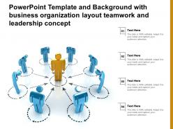 Powerpoint template with business organization layout teamwork and leadership concept