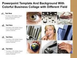 Powerpoint template with colorful business collage with different field ppt powerpoint