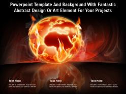 Powerpoint template with fantastic abstract design or art element for your projects