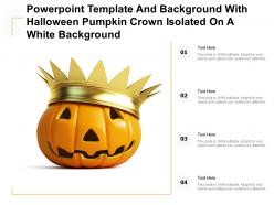 Powerpoint Template With Halloween Pumpkin Crown Isolated On A White Background