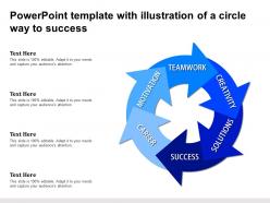 Powerpoint template with illustration of a circle way to success