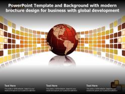 Powerpoint template with modern brochure design for business with global development