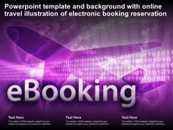 Powerpoint template with online travel illustration of electronic booking reservation
