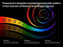 Powerpoint template with pattern in the manner of flowers and twisted figures