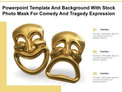 Powerpoint Template With Stock Photo Mask For Comedy And Tragedy Expression