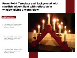 Powerpoint template with swedish advent light with reflection in window giving a warm glow