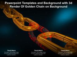 Powerpoint templates and background with 3d render of golden chain on background