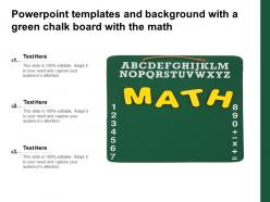 Powerpoint Templates And Background With A Green Chalk Board With The Math