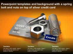 Powerpoint templates and background with a spring bolt and nuts on top of sliver credit card