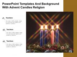 Powerpoint templates and background with advent candles religion