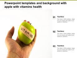 Powerpoint templates and background with apple with vitamins health