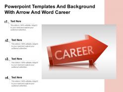 Powerpoint templates and background with arrow and word career