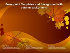 Powerpoint templates and background with autumn background