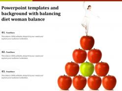 Powerpoint templates and background with balancing diet woman balance
