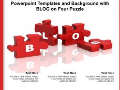 Powerpoint templates and background with blog on four puzzle