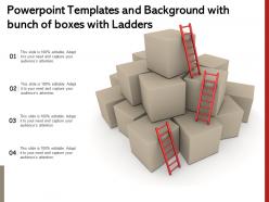 Powerpoint templates and background with bunch of boxes with ladders