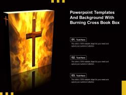 Powerpoint templates and background with burning cross book box