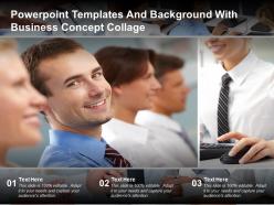 Powerpoint templates and background with business concept collage