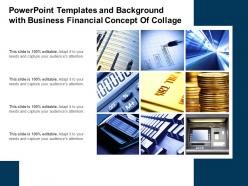 Powerpoint templates and background with business financial concept of collage