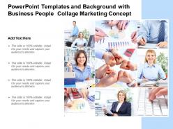 Powerpoint templates and background with business people collage marketing concept