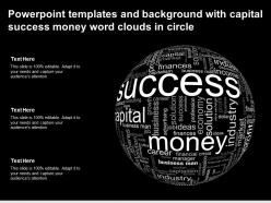 Powerpoint templates and background with capital success money word clouds in circle