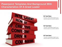 Powerpoint templates and background with characteristics of a great leader