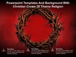 Powerpoint templates and background with christian crown of thorns religion