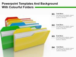 Powerpoint templates and background with colourful folders
