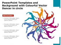 Powerpoint templates and background with colourful vector dancer in circle