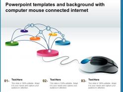 Powerpoint templates and background with computer mouse connected internet