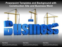 Powerpoint templates and background with construction site and business word