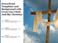 Powerpoint templates and background with cross line cloth and sky christian