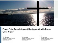 Powerpoint templates and background with cross over water