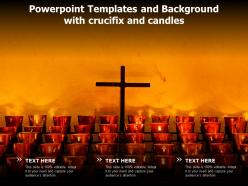 Powerpoint templates and background with crucifix and candles