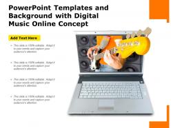 Powerpoint Templates And Background With Digital Music Online Concept