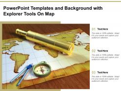Powerpoint templates and background with explorer tools on map