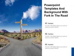 Powerpoint templates and background with fork in the road