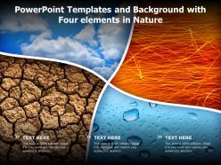 Powerpoint templates and background with four elements in nature