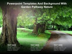 Powerpoint templates and background with garden pathway nature