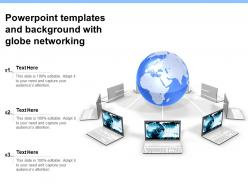 Powerpoint templates and background with globe networking