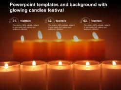Powerpoint templates and background with glowing candles festival