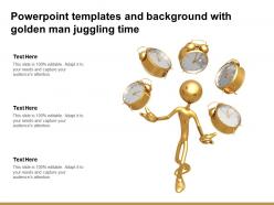 Powerpoint templates and background with golden man juggling time
