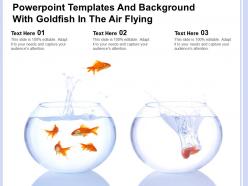 Powerpoint templates and background with goldfish in the air flying