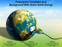 Powerpoint templates and background with green earth energy