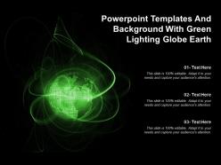 Powerpoint templates and background with green lighting globe earth